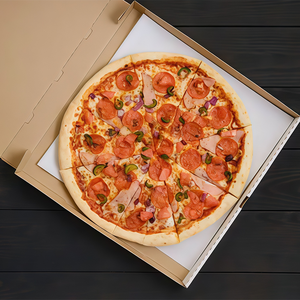 Boîtes à pizza personnalisées rectangulaires rigides, taille personnalisée, grande, petite, mini, emballage, bronzage, biodégradable, recyclable, haut de gamme - Product Image 3