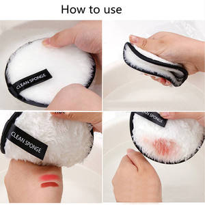 Coussinets démaquillants en <span class=keywords><strong>microfibre</strong></span> réutilisables, 10 pièces, étiquette privée, emballage personnalisé, facile à enlever, lavable - Product Image 3