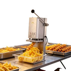 Coupe-<span class=keywords><strong>frites</strong></span> torsadées électriques commerciales, machine à découper les pommes de terre et les carottes en bâtonnets <span class=keywords><strong>pour</strong></span> utilisation en stand - Product Image 1