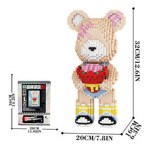 Bloques de Construcción de Mini Micro Partículas MPIN M6606, 3100 Piezas, Osito de Peluche, Tamaño Mediano, Juguete Educativo DIY para Niños - Product Image 3