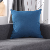 Housse de coussin couleur unie, en tissu Polyester, écologique pour la peau
