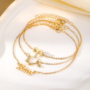 Bracelet de cheville de mode de haute qualité Summer <span class=keywords><strong>Beach</strong></span> 12 Constellations Bracelet de cheville pour les femmes - Product Image 4
