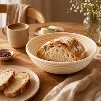 Panier de Fermentation en Rotin Indonésien avec Logo Personnalisé, Design Rond et Ovale pour les Acheteurs en Gros et les Marques à Marque Blanche
