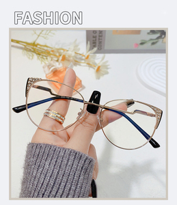 Gafas de espejo de Metal para ordenador, lentes con personalidad, antiluz azul, para videojuegos, montura óptica de Río, nuevo - Product Image 6