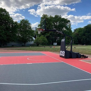 Ngoài Trời Đánh Dấu Một Nửa Bóng Rổ Cao Su Sàn Tòa Án Thảm Chi Phí Bên Ngoài Sân Bóng Rổ Sàn Gạch Nhựa Foor Mat - Product Image 2