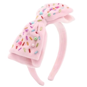 Nhung hairband thêu Sequins nhung Headband tùy chỉnh thêu Sequins headband cho trẻ em Phụ kiện tóc - Product Image 2