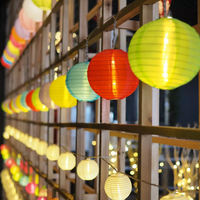 Lampes solaires d'été à led pour l'extérieur, lanterne chinoise colorée, guirlande lumineuse pour jardin, nouvel an, vacances, mariage, décoration