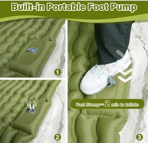 Colchoneta Inflable Individual o Doble para Dormir al Aire Libre, Colchoneta para Acampar y Hacer Senderismo, Colchoneta para Dormir en Tiendas de Campaña - Product Image 5