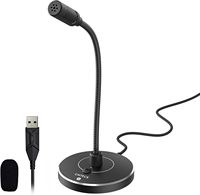 CMTECK Microphone PC USB G009 à Col de Cygne Réglable Cardioïde avec Réduction de Bruit (ENC) pour Chat en Ligne - Vente Flash
