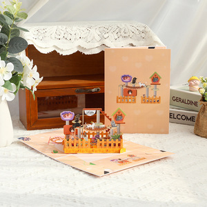 Nueva Tarjeta <span class=keywords><strong>de</strong></span> Felicitación 3D Pop-Up con Gato Escalando, Barnizado Brillante, Universal para <span class=keywords><strong>Cumpleaños</strong></span>, con Tarjetas Pequeñas y Mensajes, Venta al por Mayor - Product Image 1