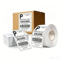 Rouleau d'étiquettes adhésives personnalisées en papier thermique direct 4x6, étiquettes d'expédition 100x150mm, rouleau d'étiquettes code-barres pour imprimante