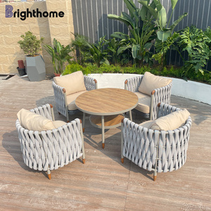 Custom Table Aluminum Patio Garden Terrace <b>Rattan</b> Waterproof Outdoor Furniture Set - Product Image 1