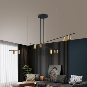 Lampadario Personalizzato Stile DLSSLIGHTING, Lampada a Sospensione con Anelli Dorati, Decorazione Casa, Minimalista Moderno LED - Product Image 6