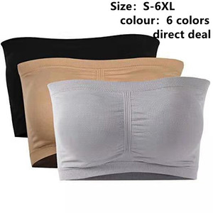 Envoltura de pecho de doble capa tamaño Extendido <span class=keywords><strong>Sin</strong></span> correas de hombro almohadilla de pecho desmontable ropa interior Invisible de una línea - Product Image 3