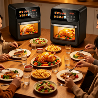 Four à Friture Verticale Rectangulaire 6L avec Panneau Tactile Numérique, Fenêtre Visible et Circulation d'Air Chaud à 360° – Appareil de Cuisson Domestique pour la Cuisine