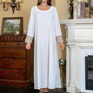 ชุดเดรสอาบายาสำหรับผู้หญิงมุสลิมชุดเดรสลำลองมีขอบยืดสี่ด้านปักลาย2026ดีไซน์ใหม่ - Product Image 3