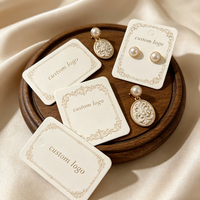 Cartes de présentation de bijoux de luxe personnalisées, estampage à chaud, plusieurs styles, cartes d'emballage pour boucles d'oreilles et colliers