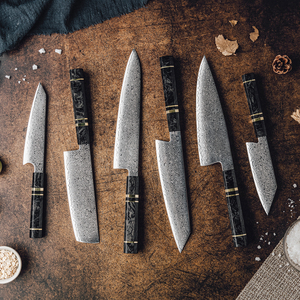 Juego de <span class=keywords><strong>Cuchillos</strong></span> de Cocina de Acero Damasco, 67 Capas, <span class=keywords><strong>Cuchillos</strong></span> Japoneses Kiritsuke Nakiri, <span class=keywords><strong>Cuchillos</strong></span> Utilitarios con Mango de Fibra de Carbono Negra - Product Image 2