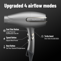 Sèche-cheveux électrique FirePhoenix F3 MaxPro 2500W, moteur BLDC sans balais haute vitesse 21m/s, sèche-cheveux professionnel