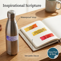 Autocollants personnalisés avec versets bibliques, citations chrétiennes inspirantes, étiquettes religieuses pour agenda, journal, bouteilles d'eau