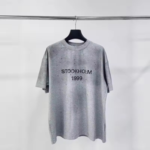 <span class=keywords><strong>เสื้อ</strong></span>ยืดผู้ชายทรงหลวมแขนยาวพิมพ์โลโก้ตัวอักษร - Product Image 1