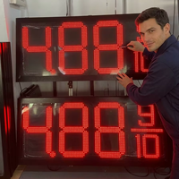 Affichages numériques LED étanches pour stations-service extérieures avec télécommande pour panneaux de signalisation sur pylône et auvent – Fournisseur