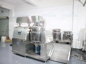 YETO mesin pengaduk vakum pengangkat hidrolik, mesin pencampur emultur tangki pemanas, kosmetik geser tinggi 10L 20L 50L 200 liter - Product Image 3