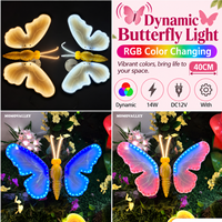 Lampes décoratives LED en forme de papillon pour rehausser les espaces extérieurs du jardin avec de belles lumières mobiles pour les célébrations des fêtes, en provenance de Chine