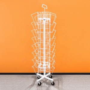 Metal Wire Pocket Floor Standing Commercial Postcard Comic <strong>Cd</strong> Dvd Book Greeting Card <strong>Display</strong> Rotating Rack - Product Image 2