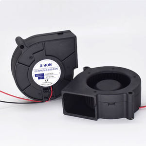 7530 DC 12V พัดลมบอลคู่เป่าพัดลมระบายความร้อนเรเดียลแขนไฮดรอลิกพัดลมคูลเลอร์หม้อน้ํา - Product Image 4