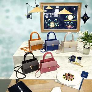 Bolsos de mano elegantes con flores para mujer, ideales para bodas y fiestas, bolso bandolera de cadena de lujo - Product Image 3