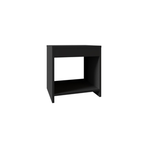 <b>Night</b> Table 16.5 H Black With Shelf For Bedroom Storage - Product Image 2