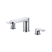 Robinets de lavabo modernes à deux poignées et trois trous en laiton répandus Fabricant personnalisé pour noyau de vanne en céramique de salle de bain