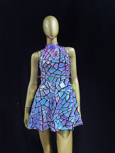 Il Club di taglie forti Novance indossa <span class=keywords><strong>abiti</strong></span> <span class=keywords><strong>da</strong></span> Club con paillettes a specchio Sexy <span class=keywords><strong>Mini</strong></span> <span class=keywords><strong>abiti</strong></span> <span class=keywords><strong>da</strong></span> ballo di fine anno per donne <span class=keywords><strong>abiti</strong></span> <span class=keywords><strong>da</strong></span> <span class=keywords><strong>sera</strong></span> - Product Image 2