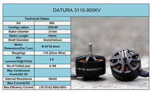 Foxeer Black Hornet 3115 900KV FPV Motor for Fpv <b>Rc</b> <b>Drones</b> Uav Motor - Product Image 4