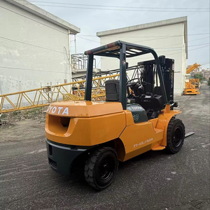 Chariot élévateur à fourche de 5 tonnes de haute qualité avec déplacement latéral, longueur de fourche de 1,22 m, moteur diesel d'occasion, marque japonaise, prix d'usine - Product Image 1