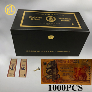 1000 pièces de billets de banque en or de Zimbabwe Yottalillion en boîte pour collection de monnaie de jeu - Product Image 3