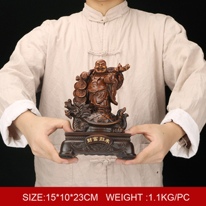 Statue de <span class=keywords><strong>bouddha</strong></span> de couleur en bois porte-bonheur, Offres Spéciales de <span class=keywords><strong>bouddha</strong></span> de sac d'<span class=keywords><strong>argent</strong></span> - Product Image 5