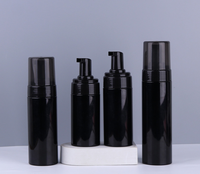 Botol Busa Hitam Mengkilap 150ml 100ml Botol Pompa Busa Sabun Pembersih Busa untuk Kosmetik