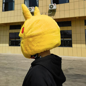 Simpatici cartoni animati disegni Pikachu peluche personalità moda <span class=keywords><strong>casco</strong></span> copertura <span class=keywords><strong>moto</strong></span> protettiva Cartoon cover - Product Image 4