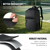 Sac à dos de tennis pickleball racquetball résistant à l'eau personnalisé pour hommes et femmes compartiment à chaussures poche latérale accessoires crochet de clôture
