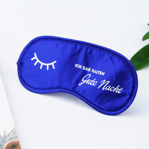 Masker tidur kartun kekayaan untuk mata perjalanan bantuan penutup mata penutup mata Satin putih 19x9cm - Product Image 6