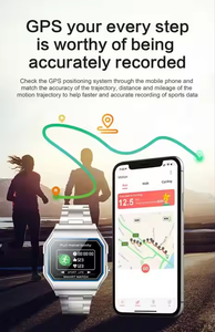 Đồng hồ vàng sang trọng thời trang vành đai thép kỹ thuật số Đồng hồ thông minh GPS nhiều chế độ thể thao Tuổi thọ pin dài đồng hồ thông minh <span class=keywords><strong>KW18</strong></span> - Product Image 4