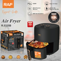 Friteuse à air multifonctionnelle Raf 6L sans huile, friteuse électrique à air chaud pour la maison et la cuisine, idéale pour poulet, patates douces, gâteaux