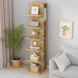 Treo Tường Vườn Ươm <span class=keywords><strong>DIY</strong></span> 2-Kệ Gỗ Lưu Trữ Mộc Mạc Tùy Chỉnh Tủ Sách Với Cửa Trượt Bánh Xe Cho Phòng Khách Vint - Product Image 5