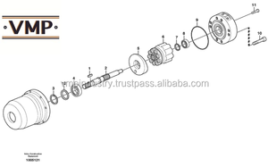 Motor hidráulico VOE 11116529, nueva condición para camiones articulados A25G A30G A25D A40E para la industria de la construcción, marcas OEM - Product Image 5