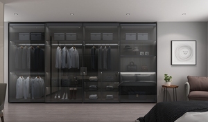 Tủ Ngăn Kéo Bằng Thủy Tinh Kim Loại Sản Phẩm Mới 2022 Tủ Kính Phòng Ngủ Phong Cách Châu Âu - Product Image 3