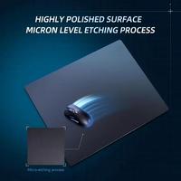 Nouveau tapis de souris en verre noir personnalisé 2026, impression UV haute définition, surface anti-reflet AG avec base antidérapante en PU