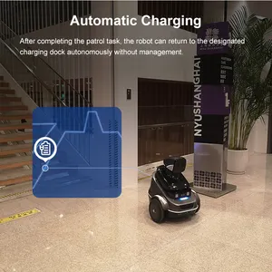 Varias alarmas automáticas Advertencia Sensores de visión interior Patrol Roboter Smart Home Security Robot móvil autónomo