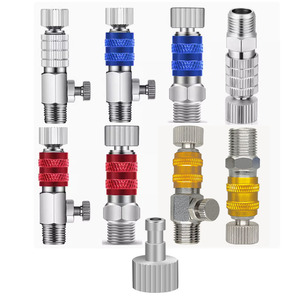 Accesorios de desconexión rápida para aerógrafo, adaptador de ajuste Quick Realse 1/8 con 4 piezas de cepillo de aire de manguera de conector extra rápido - Product Image 1